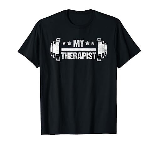 My Therapist Powerlifting Weightlifting Barbell Workout Fan Camiseta