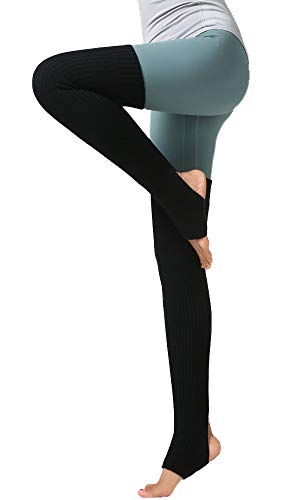 Nanxson Calentadores de Piernas para Mujer Calentador de Piernas para Fiestas de Los Años 80 Deportes de Baile Yoga TTW0072 (negro)