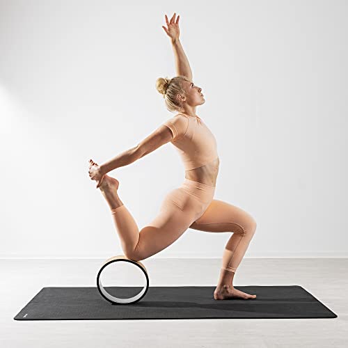Navaris Rueda de Yoga de Corcho - Aro Antideslizante de Ø 33 CM - Cilindro para Pilates Gimnasia estiramientos Mejorar Equilibrio flexibilidad 150 KG