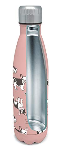 NERTHUS FIH 513 Termo Doble Pared para frios y Calientes Diseño Perros de Acero Inoxidable Libre de BPA, 18/8, 0.5 L