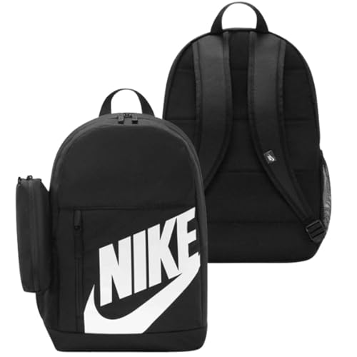 NIKE DR6084-010 Y NK ELMNTL BKPK Sports backpack Unisex BLACK/BLACK/WHITE Tamaño 1SIZE