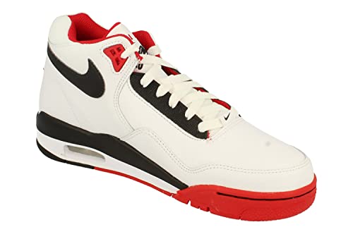 NIKE Flight Legacy Hombre Trainers BQ4212 Sneakers Zapatos (UK 11.5 US 12.5 EU 47, White Black University Red 100)