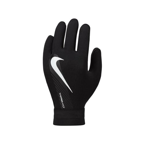 NIKE Niños Guantes Academy Therma Fit, Black White, DQ6066-010, M