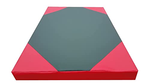 NIROSPORT colchoneta deportiva,100x70x8cm Verde/Rojo alfombrilla de gimnasia,colchoneta de ejercicio
