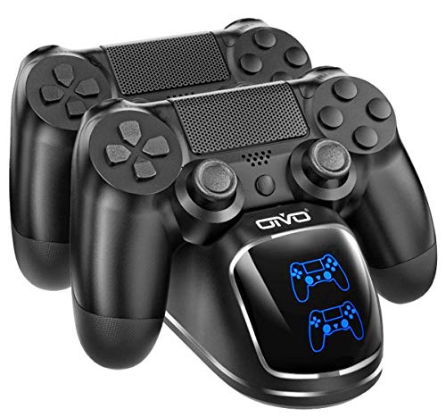 OIVO - Cargador para Mando PS4, estación de Carga con Mando PS 4 con Chip de Carga de 1,8 Horas, estación Mando Sony Playstation 4/PS4/Pro/slim