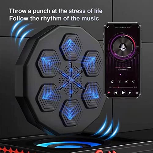 OKCELL Música Boxing Machine Music Electronic Boxing Wall Target with 6 Lights and Bluetooth Sensor, Boxing Training Devices with Boxing Gloves for Adults for Home Ejercicios