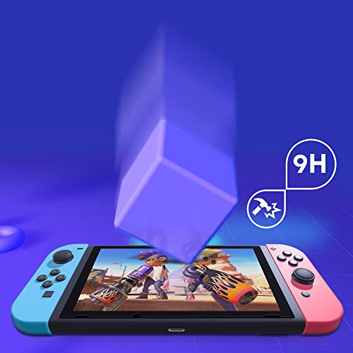 Oniverse Protector de pantalla Switch – Cristal templado antiluz azul compatible con Nintendo Switch – Protector de pantalla – Resistente y antiarañazos