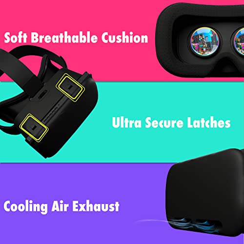 Orzly Auriculares VR diseñados para Consola Nintendo Switch & Switch OLED con Lente Ajustable para una Experiencia de Juego de Realidad Virtual y para Labo VR - Negro - Edición en Caja de Regalo