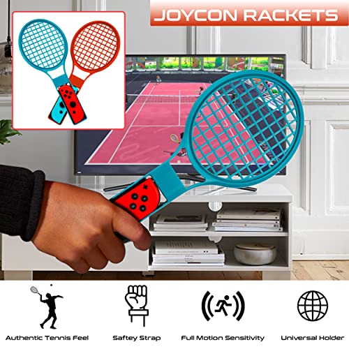 Orzly Switch Sports Pack Paquete de accesorios Nintendo Switch OLED Juegos deportivos, raquetas de tenis, palos de golf, espadas Chambara, correa para la pierna de fútbol, ​​empuñaduras Joycon y bolsa