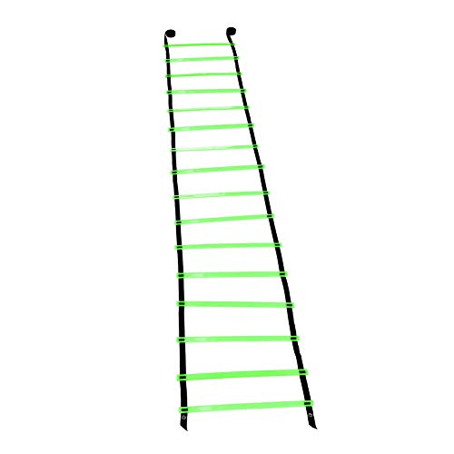 Oumefar Escalera de Fútbol, ​​Equipo de Entrenamiento de Velocidad PP Nylon 16 Escaleras Escalera de Agilidad con Bolsa de Transporte para Adultos para Saltar para Ejercicios para