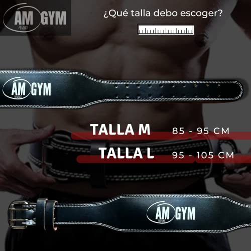 [Pack] Cinturón Lumbar Gimnasio Acolchado Ajustable + Straps Powerlifting + Shaker Proteína - Correas de Levantamiento de Pesas, Musculación, Fitness Gym I Am Gym (85, M)