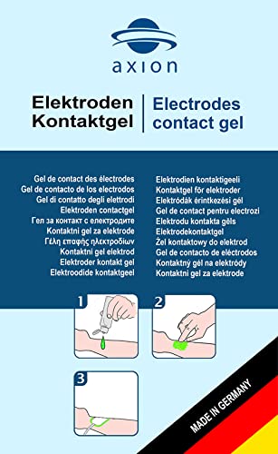 Paquete de 2 geles de contacto de 250g. axion | Mejora la conductividad de los electrodos TENS y EMS usados o de caucho | Gel conductor para electrodos de caucho