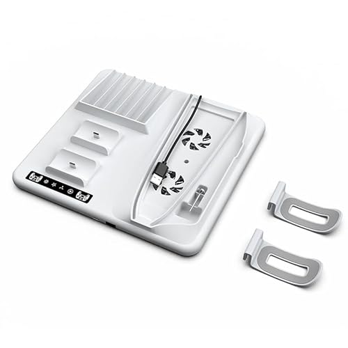 para PS5 Slim Consola de refrigeración de la estación de Carga, Multi-Funcional de refrigeración Dock con Disco Organizador de la manija del Controlador de Carga Dock Colgador de Auriculares