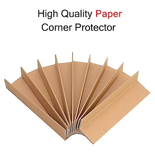 Pared Protecciones para bordes y esquinas Commercial Shipping Packing Paper Corner Shield 100Pcs, Portable Moving Edge Protector Bumpers for Warehouse/ School/ Hospitals/ Gym Club, Garage Wall Corner