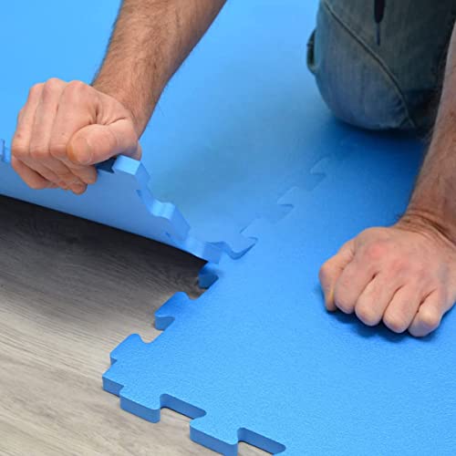 PERPETUAL Puzzle para Suelo de Gimnasio (30 x 30 cm) (30 x 30 cm, Azul)