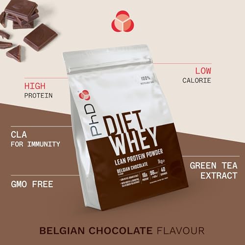 PhD Nutrition Proteína Whey, 40 Porciones, Proteína Magra En Polvo - Chocolate Belga 1Kg