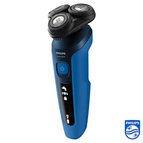 Philips Shaver Serie 5000 Afeitadora eléctrica Wet & Dry con Tecnología SkinIQ (modelo S5466/18), Azul Y Negro
