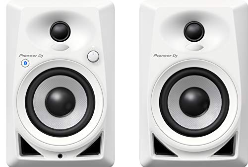 Pioneer DJ DM-40BT - Altavoces (De 2 vías, Inalámbrico y alámbrico, 3,5mm/Bluetooth, 70 - 30000 Hz, 10000 Ω, Blanco)