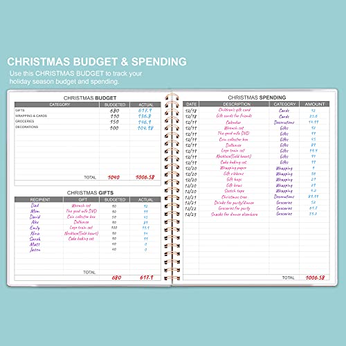 Planificador presupuestario - Organizador mensual de facturas con bolsillos. Cuaderno de seguimiento de gastos, diario de presupuesto y planificador financiero, libro de presupuesto para controlar tu