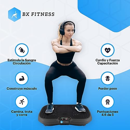 Plataforma Vibratoria Fitness 3D - BX Fitness (Negro)