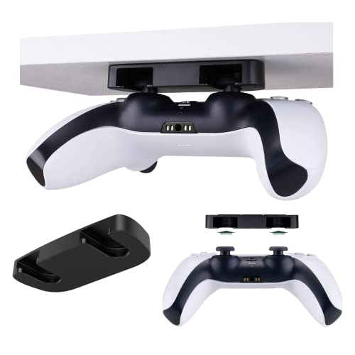 Playstation 5 - Soporte para mando bajo escritorio para PS5 y PS4 DualSense y DualShock 4, ordenado, almacenamiento seguro del controlador