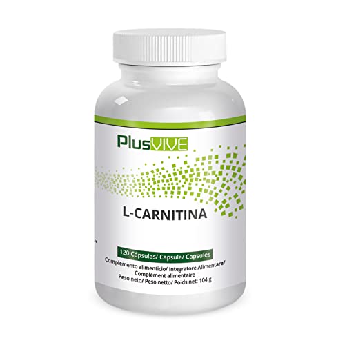 Plusvive - Suplemento de L-carnitina de gran potencia,1000 mg, 120 cápsulas