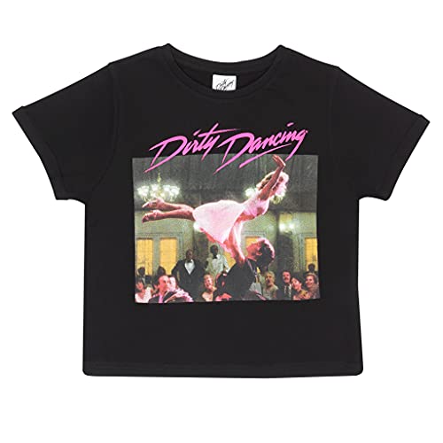 Popgear Baile Sucio la Camiseta Recortada de Las Chicas de elevación Negro 9-10 años