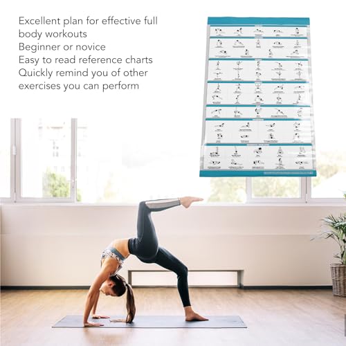 Póster de Posturas de Yoga para Principiantes, Tabla de Guía de Ejercicios Ilustraciones en Colores Fáciles de Leer Imágenes Claras para el Entrenamiento