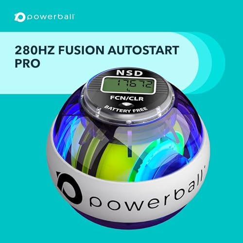 Powerball NSD 280Hz Autostart Ejercitador de Brazo, y Fortalecedor de Antebrazos, Mano y Muñeca, Negro (Pro Fusion)
