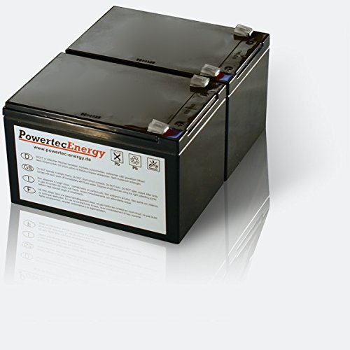 Powertec Energy RBC6 - Sistema de alimentación ininterrumpida, negro [Importado]