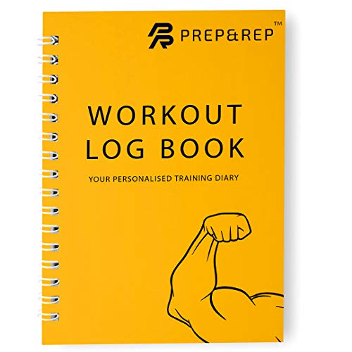 Prep and Rep Cuaderno de registro de entrenamiento de gimnasio,114 páginas de registro de entrenamiento,A5 Gimnasio, Fitness y Entrenamiento,Establece metas y registra el progreso de entrenamiento