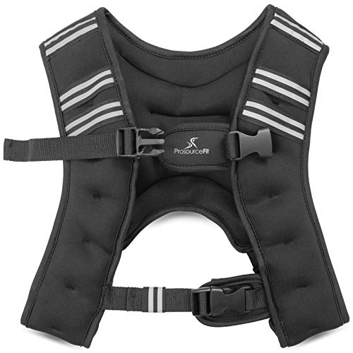 ProsourceFit Exercise 10 LB Weighted Training Vest, Black