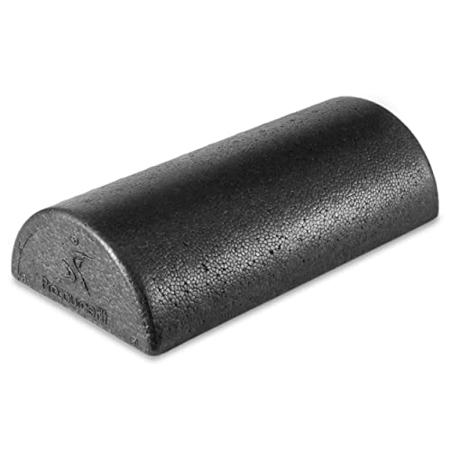 ProsourceFit High Density Half-Round Foam Roller, 12-Inch x 3-Inch,Black Diameter