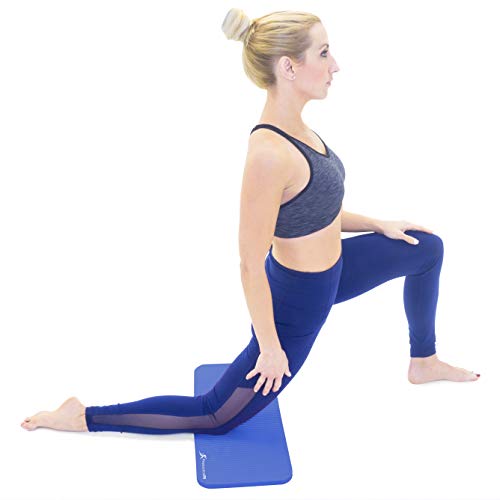 ProsourceFit Yoga Knee Pad Cushion, 5/8-Inch Thickness, Blue