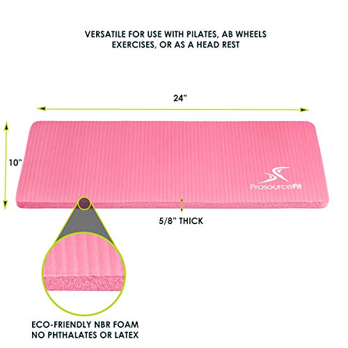 ProsourceFit Yoga Knee Pad Cushion, 5/8-Inch Thickness, Pink