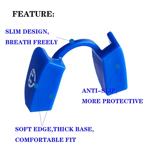Protectores bucales para levantamiento de pesas para deportes y fitness, protector bucal para levantamiento de pesas (culturismo, mantenerse en forma, competencia) (1PACK BLUE)