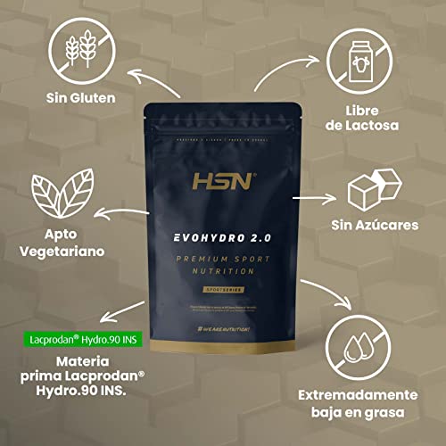 Proteína Sin Lactosa de HSN Evohydro 2.0 | Sabor Chocolate 500 g = 17 Tomas por Envase | Aislado de Proteína Hidrolizada de Suero Lácteo | Hydro Whey | No-GMO, Vegetariana, Sin Gluten
