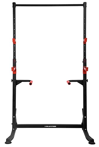 Pull up Fitness Squat Rack v2/Barra de tracción Ajustable/Barra Fija/Developper reclinado/Pull up Bar/Jaula de Squat/ DIPS BAR de Metal