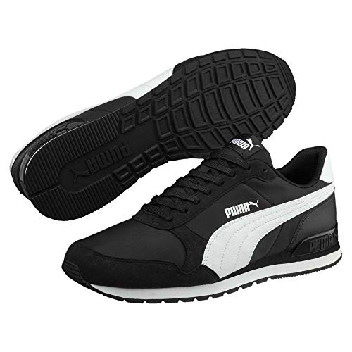 PUMA Unisex Adults' Fashion Shoes ST RUNNER V2 NL Trainers & Sneakers, PUMA BLACK-PUMA WHITE, 45