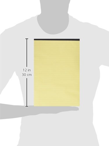 Q-Connect Executive Pad - Paquete de 10 bloques para gráficos y datos con hojas rayadas, amarillo