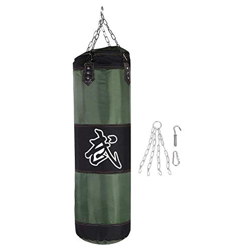Qiterr 【𝐏𝐚𝐬𝐜𝐮𝐚】 Saco de Boxeo Saco de Boxeo Colgante(1.2m-Verde)