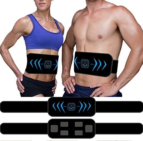 Queath Electroestimulador Muscular, 6 Modos de Entrenamiento,EMS Estimulación,Aparato de Entrenamiento Eléctrico,para Abdominales para Abdomen/Brazo/Piernas/Cintura