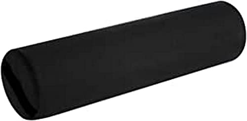 QUIRUMED Cojín Rodillo, 55 x 15 cm, Color Negro, Polipiel, Relleno de Espuma, para Yoga, para Fitness, para Masaje