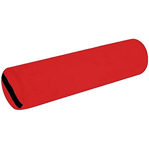 QUIRUMED Cojín Rodillo, 55 x 15 cm, Color Rojo, Polipiel, Relleno de Espuma, para Yoga, para Fitness, para Masaje
