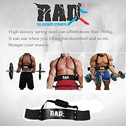 Rad Aislador de bíceps, ideal para levantamiento de peso y entrenamiento de brazos, color azul
