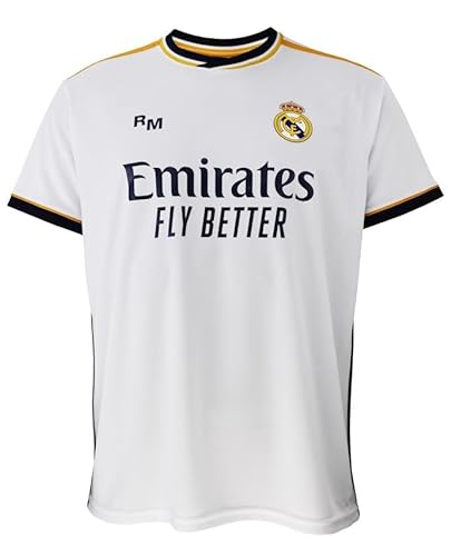 Real Madrid Camiseta Primera Equipación Personalizada con tú Nombre de la Temporada 2023-2024 - Replica Oficial con Licencia Oficial - Adulto (L)