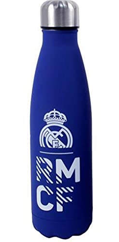 REAL MADRID CF - Botella Cantimplora de Acero, con Doble Pared, Capacidad de 550 ml, Color Azul, Producto Oficial (CyP Brands)