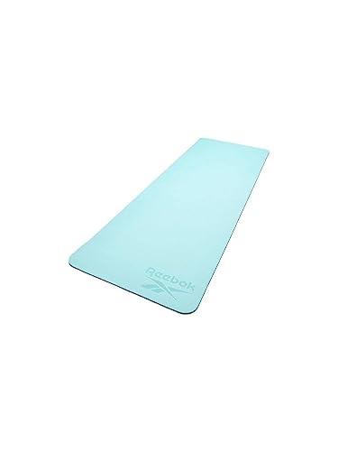 Reebok Azul Esterilla de Yoga de Doble Cara de 6mm, Unisex-Adult