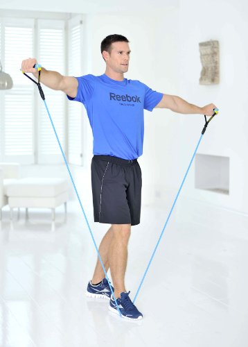 Reebok Pro Resistance Set de 3 elásticos de Resistencia para Fitness, Unisex, Azul