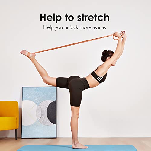 REEHUT Yoga Cinturon Correa Yoga Algodon 1.8m, 2.4m, 3m con Hebilla Metal D-Anillos Resistente Cinturón de Yoga para Ejercicios de Estiramiento Fitness Pilates y Flexibilidad (6ft, Rosa)